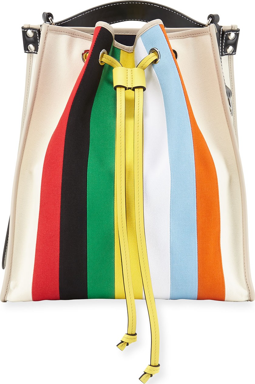 J.W.Anderson Striped Drawstring Tote Bag