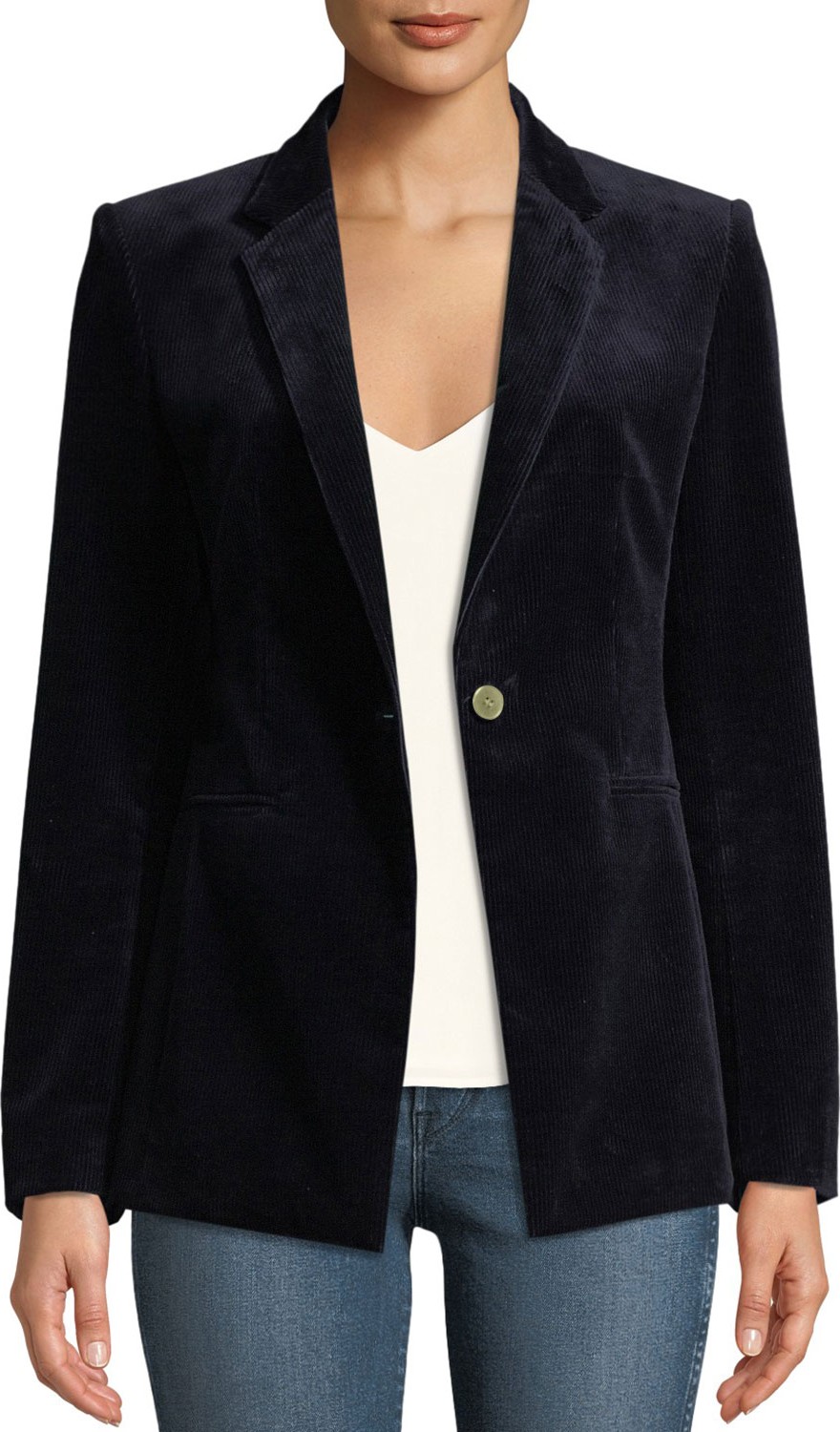 Theory Power One-Button Modern Corduroy Jacket