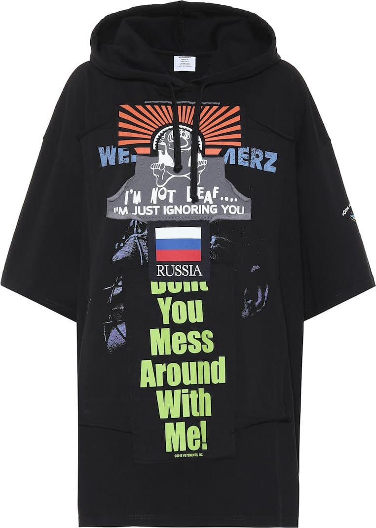 Vetements Printed cotton hoodie