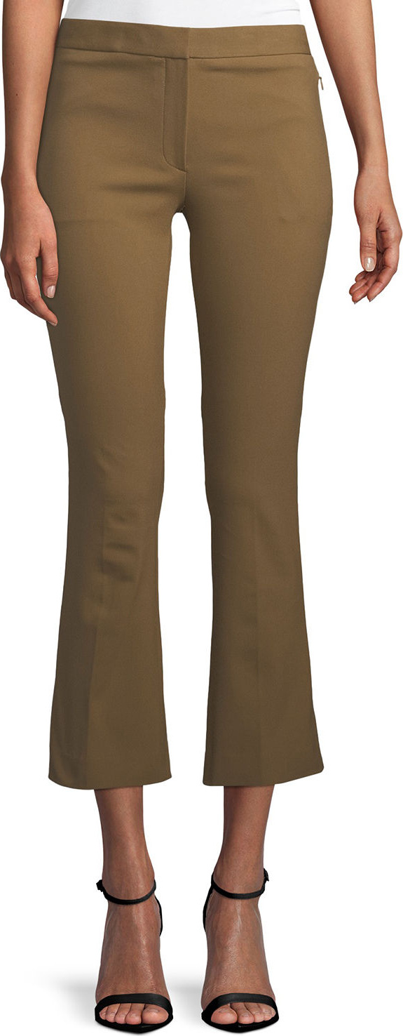 Theory Mid-Rise Bi-Stretch Kick-Flare Cropped Pants