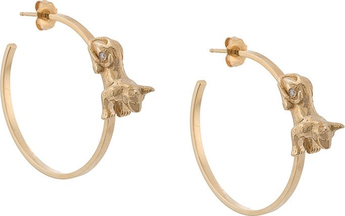 Azlee Anubis diamond hoops