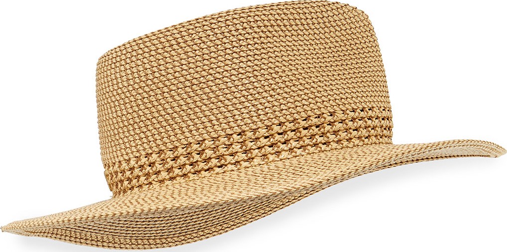 Eric Javits Bayou Squishee Woven Fedora Hat