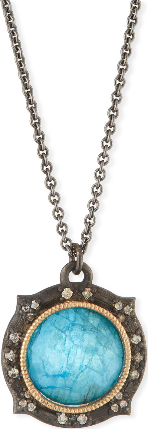 Armenta New World Apatite/Quartz Doublet Pendant Necklace