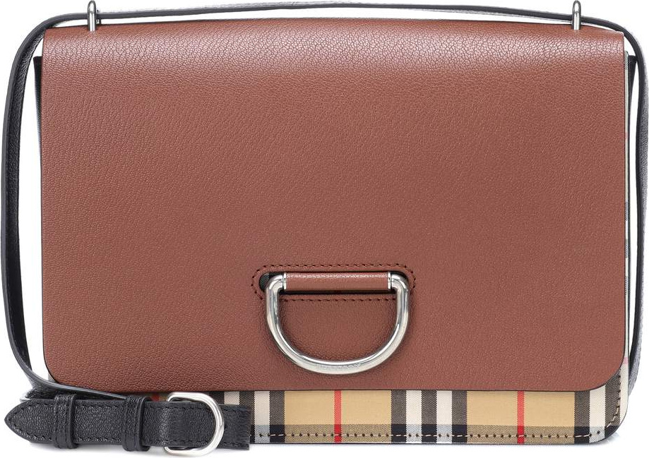Burberry London England Medium D Ring check shoulder bag
