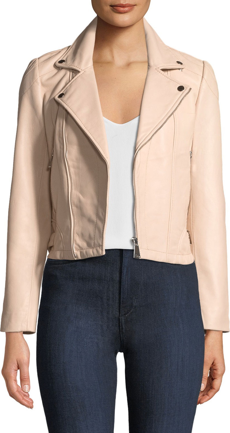 ba&sh Etty Leather Biker Jacket