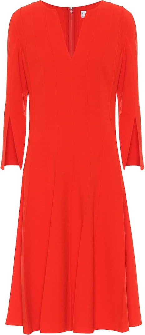 Oscar De La Renta Stretch-wool crêpe midi dress