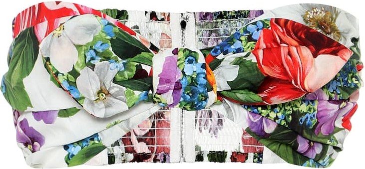 Dolce & Gabbana Floral cotton bustier
