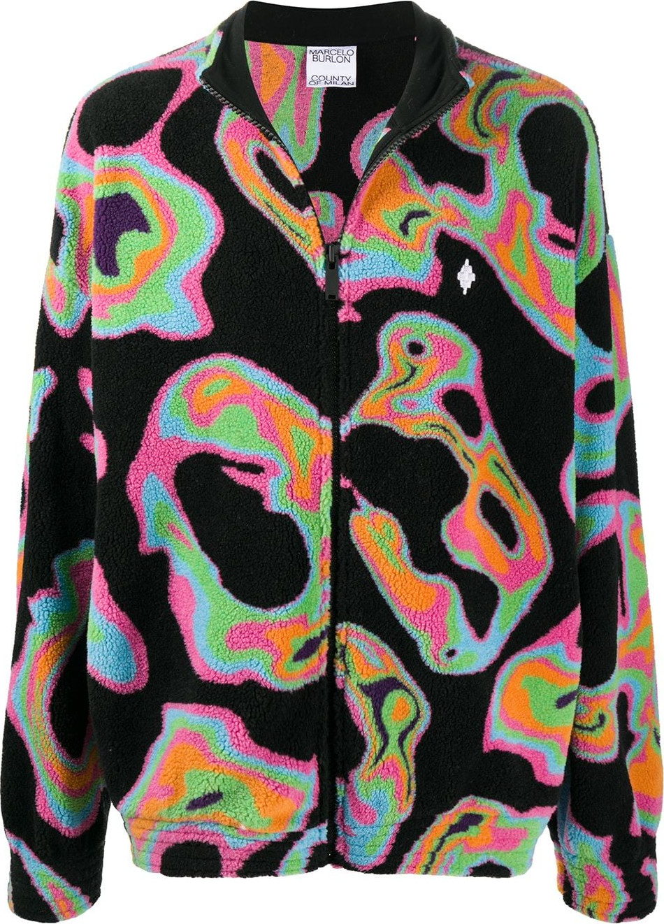 Marcelo Burlon - Psychedelic-print fleece jacket