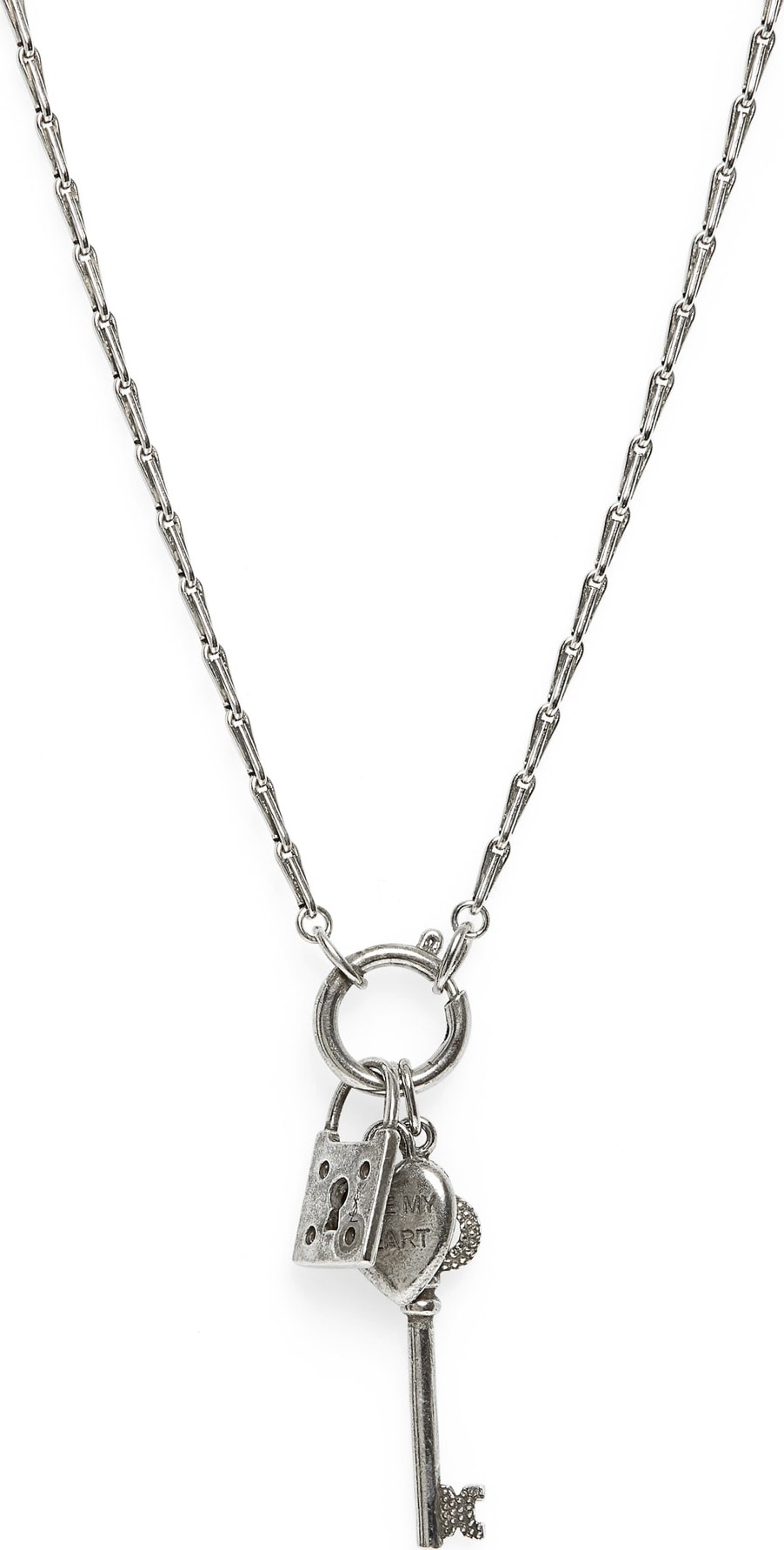 Saint Laurent Secret Long Triple Charms Necklace