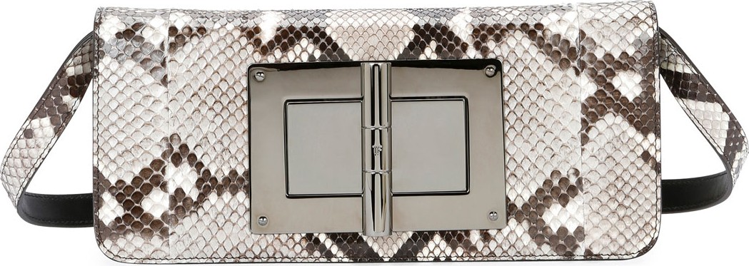 TOM FORD Natalia Long Python Turn-Lock Day Bag