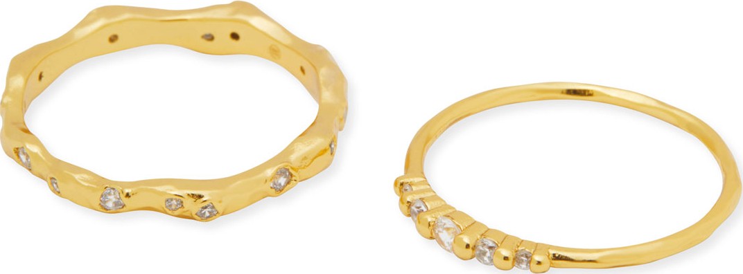 Gorjana Collette Cubic Zirconia Rings, Set of 2