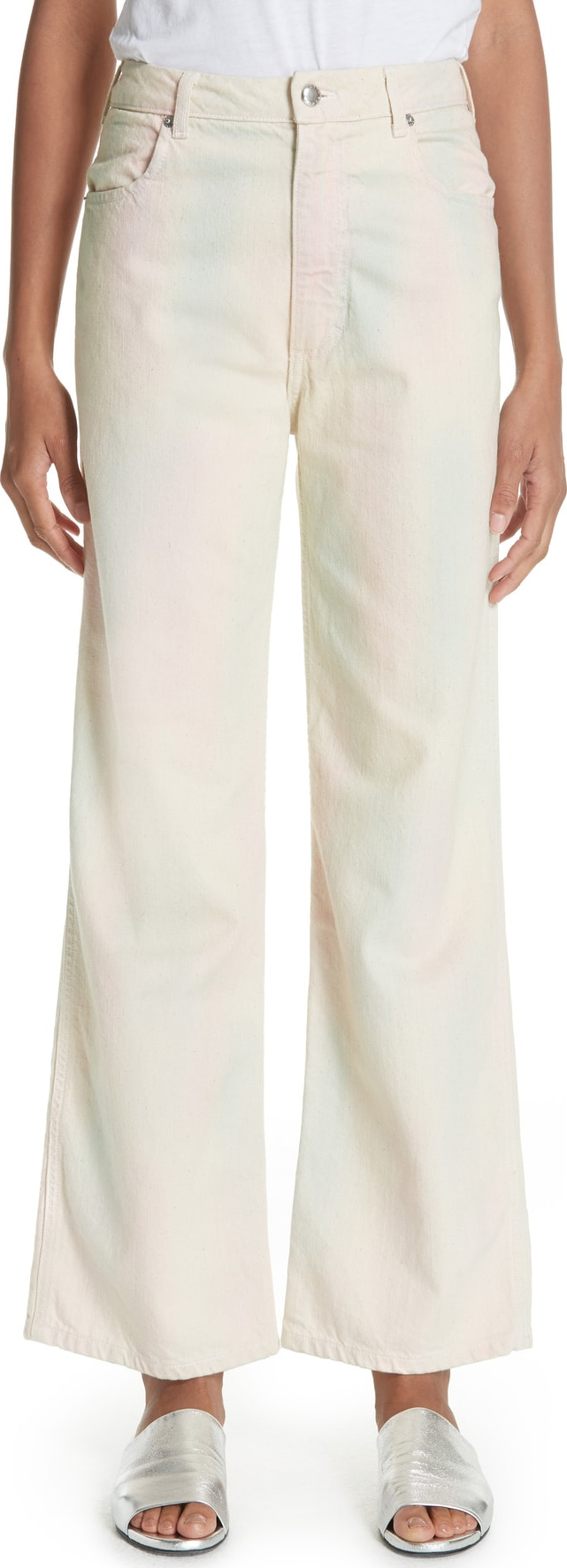 Eckhaus Latta High Rise Wide Leg Jeans