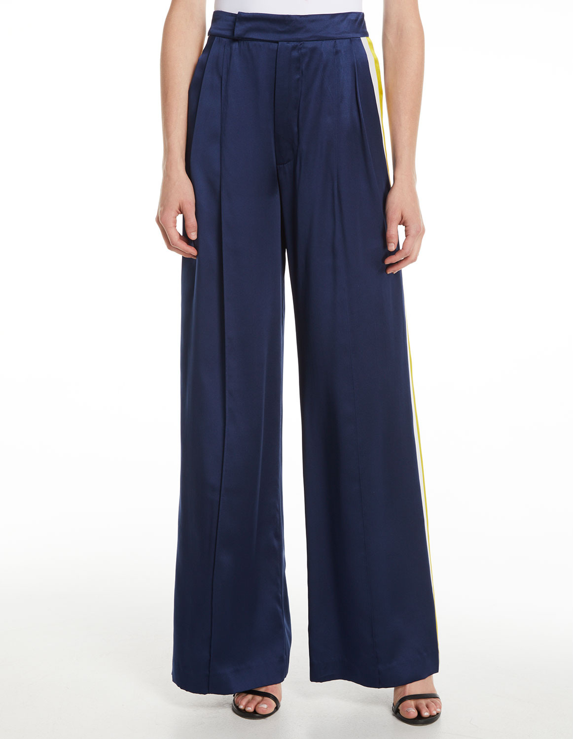 Alexis Nicoli Silk Side-Stripe Pants