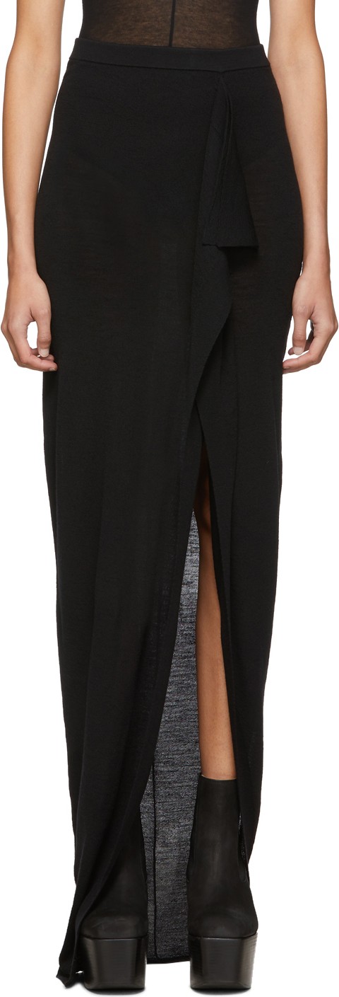 Rick Owens Black Soft Grace Skirt