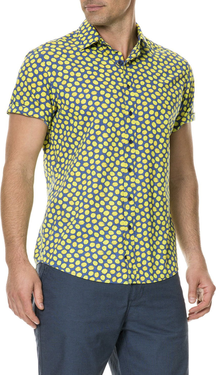 Rodd & Gunn Men's Davis Bay Lemon-Graphic Short-Sleeve Sport Shirt