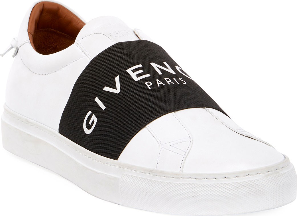 Givenchy Men's Urban Street Elastic Slip-On Sneakers, White/Black