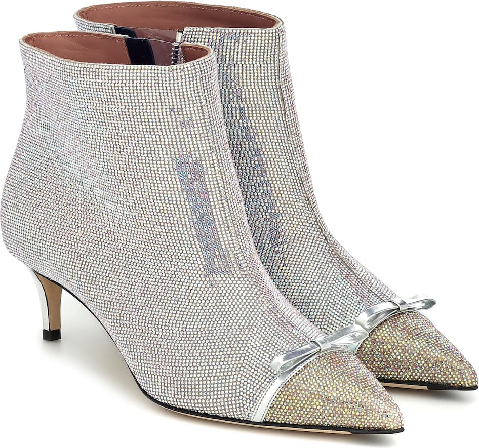 Marco De Vincenzo Crystal-embellished ankle boots
