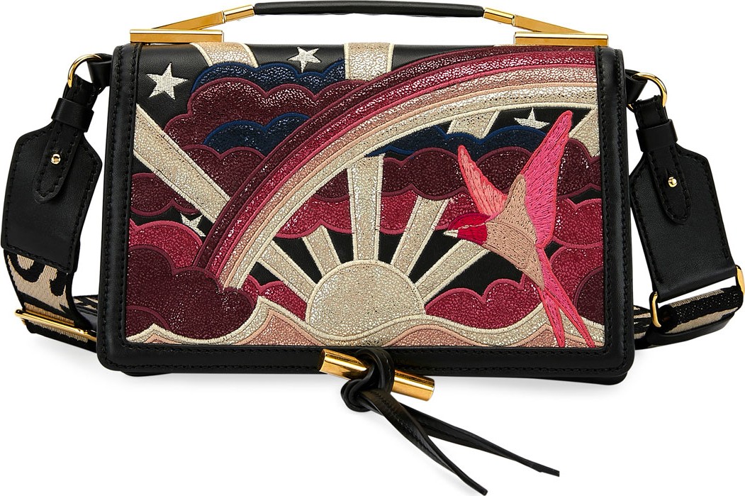 Stella McCartney Sunrise Embroidered Shoulder Bag