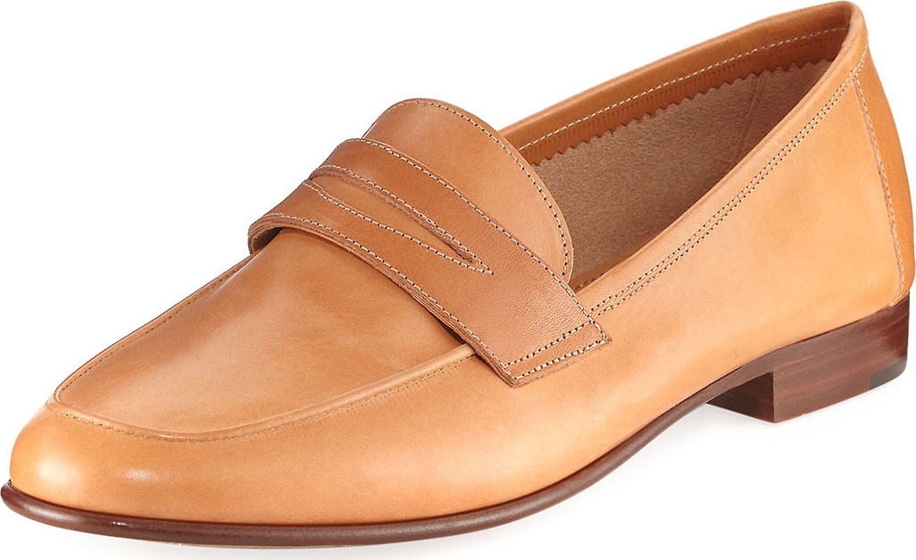 Mansur Gavriel Classic Calfskin Penny Loafer, Tan