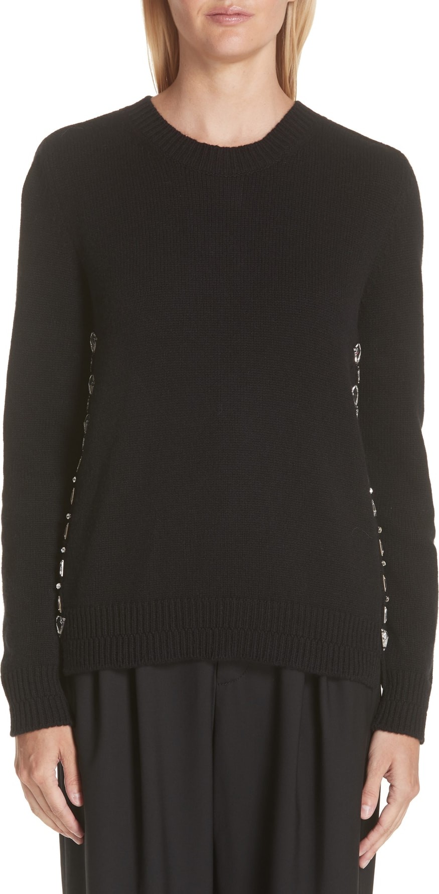 MARC JACOBS Wool & Cashmere Back Button Sweater