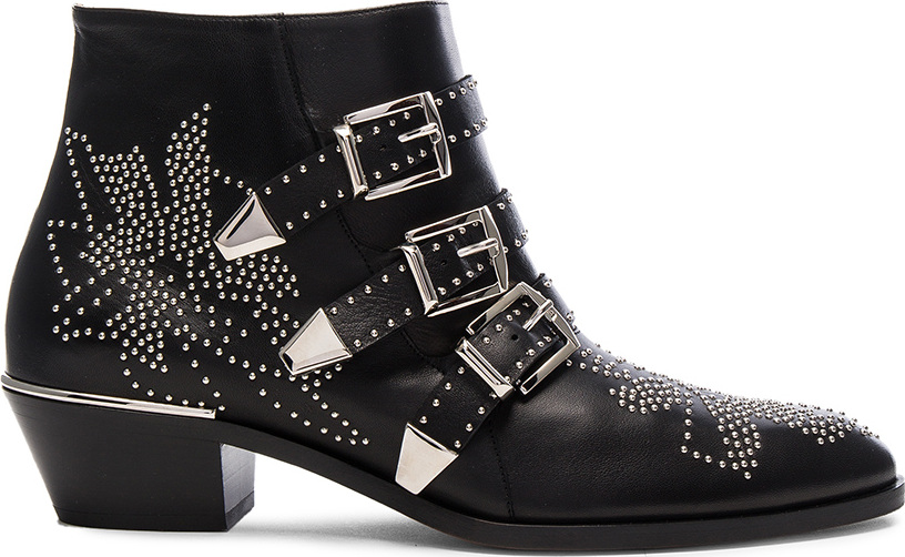 Chloe Susanna Leather Studded Booties