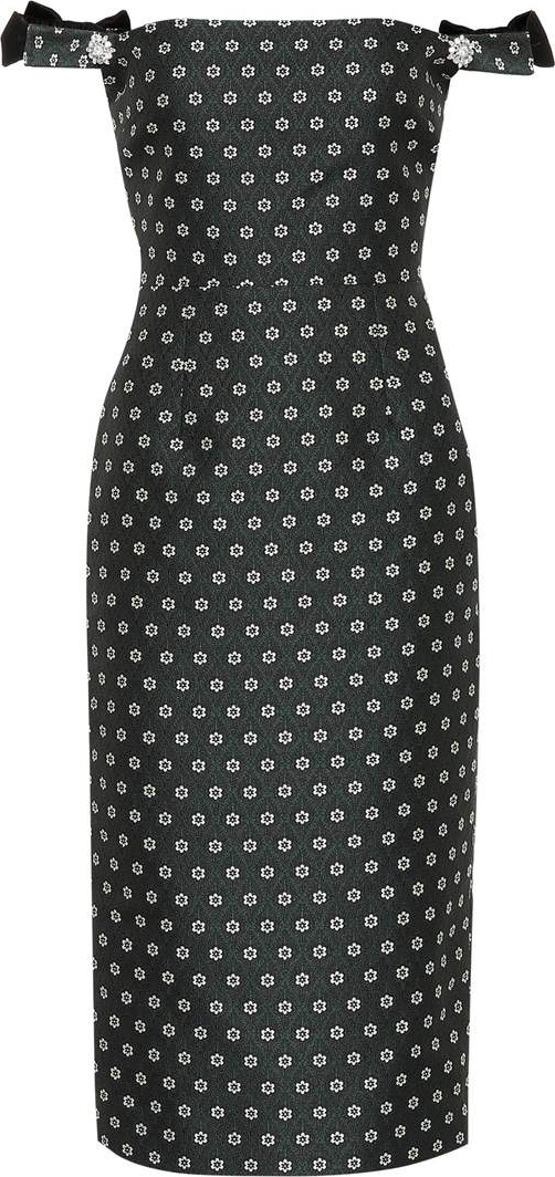 Alexachung Off-the-shoulder floral jacquard dress