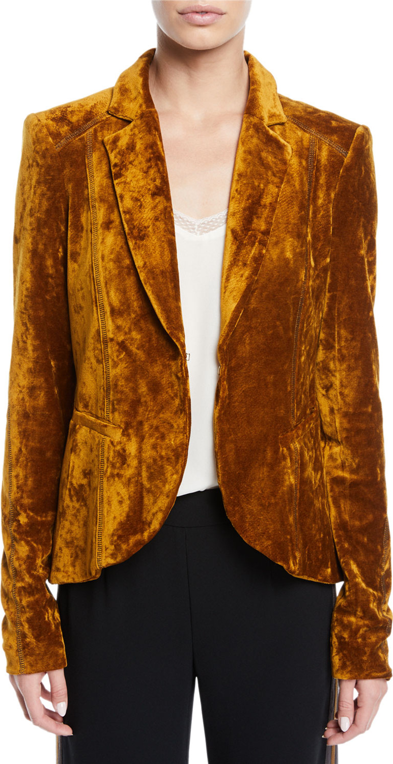 Nanette Lepore Art Lover Crushed Velvet Jacket