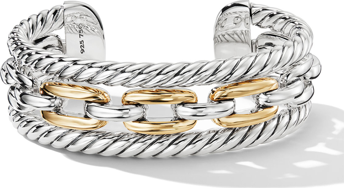 David Yurman Wellesley Link Multi-Stack Bracelet w/ 18k Gold
