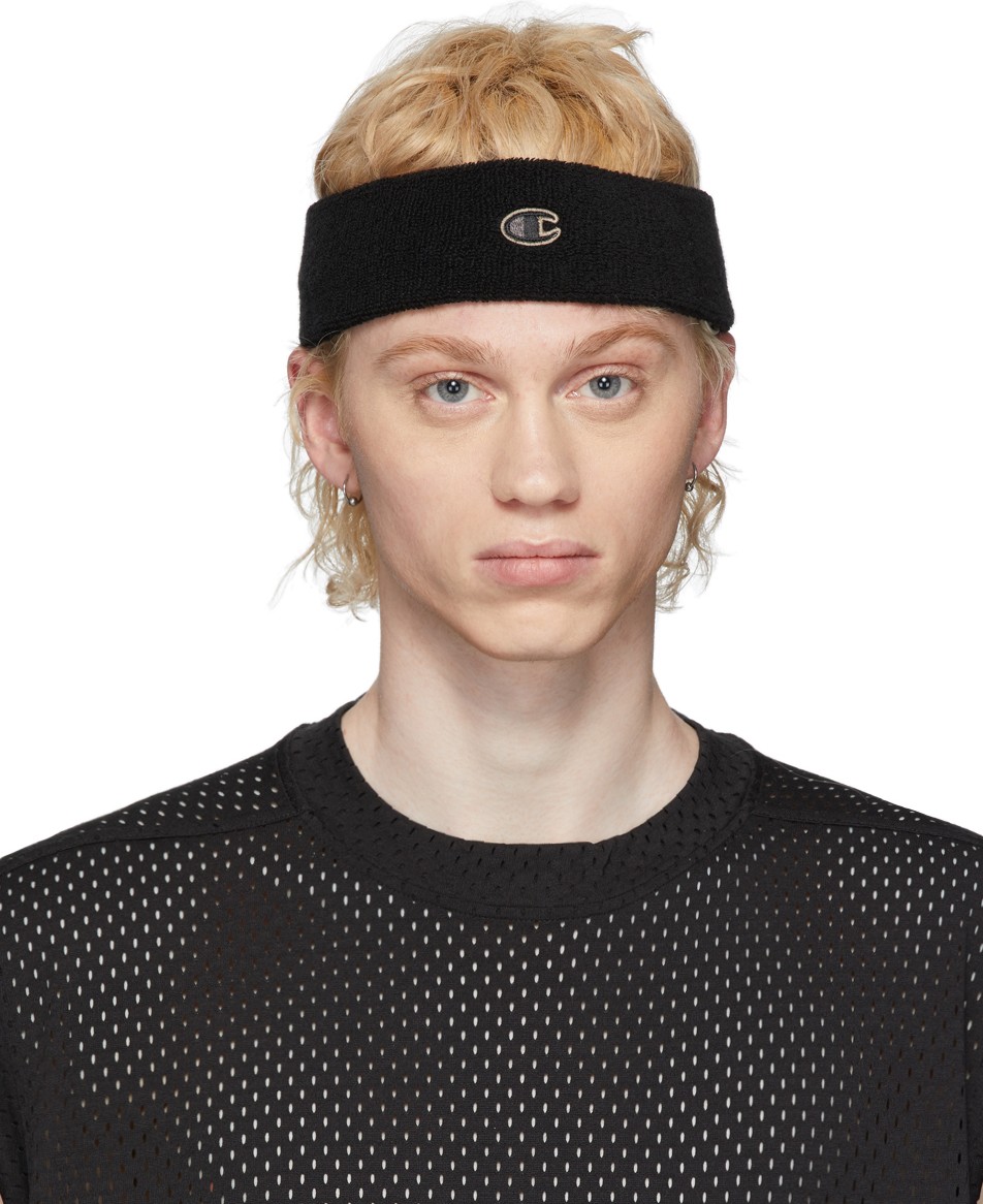 Rick Owens Black Champion Edition Sponge Headband