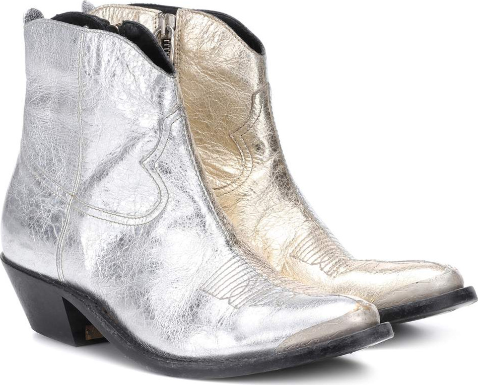 Golden Goose Deluxe Brand Young metallic leather ankle boots