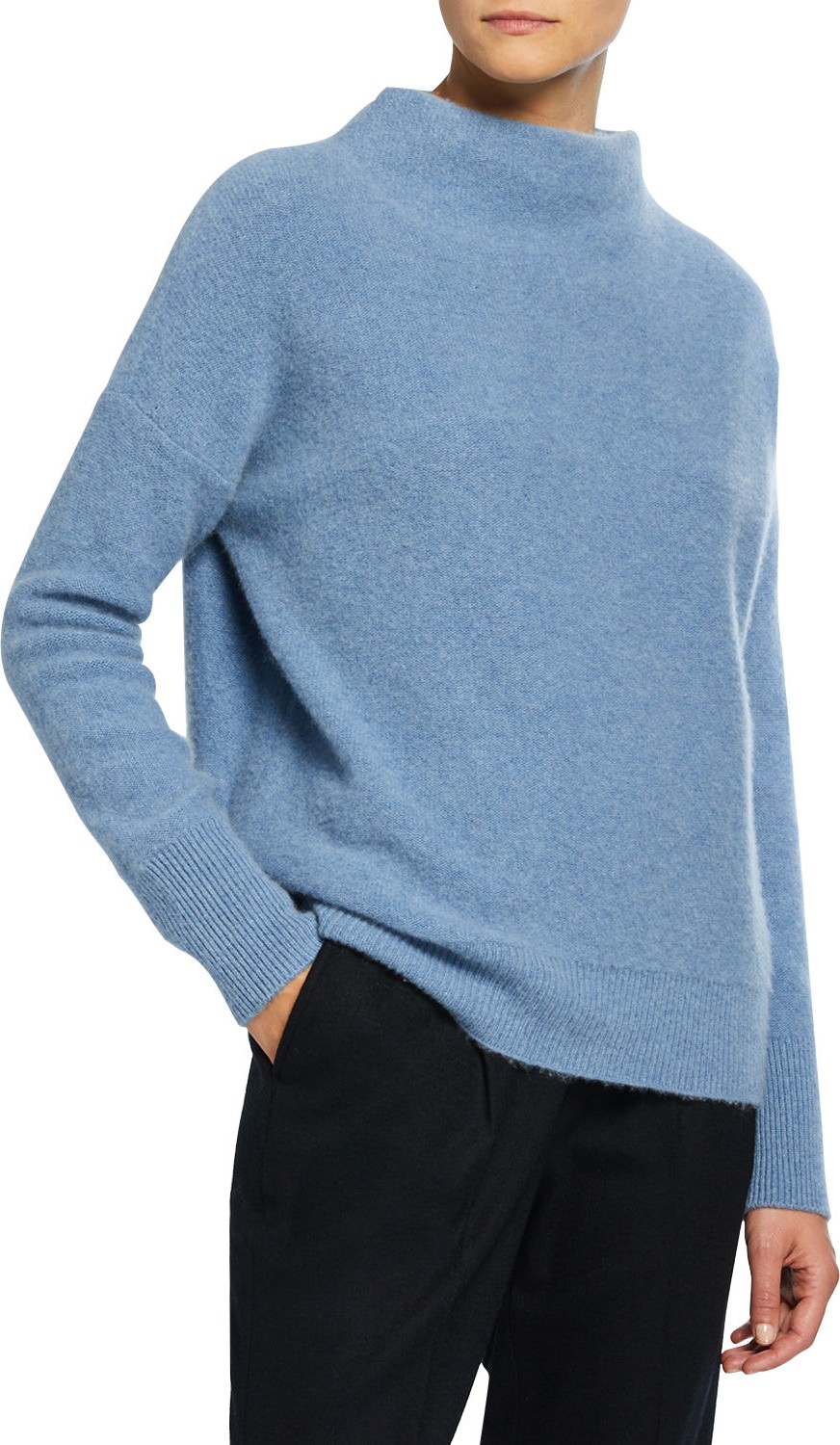 Vince Funnel-Neck Cashmere Sweater