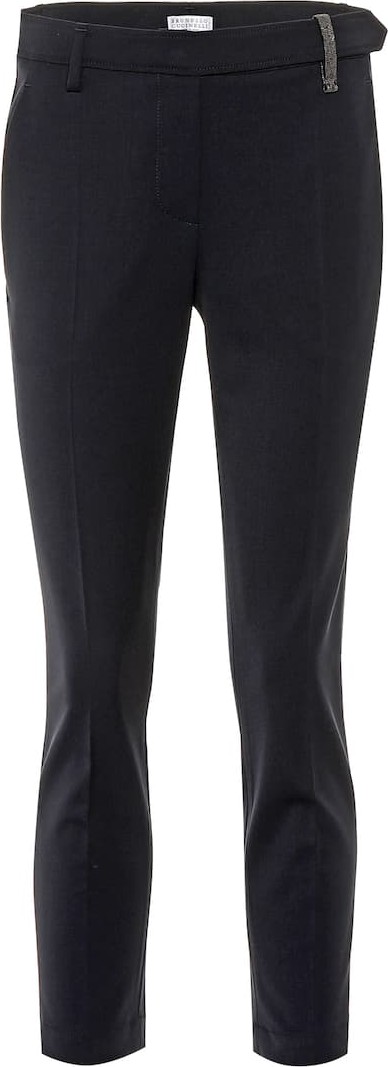 Brunello Cucinelli Embellished mid-rise skinny pants