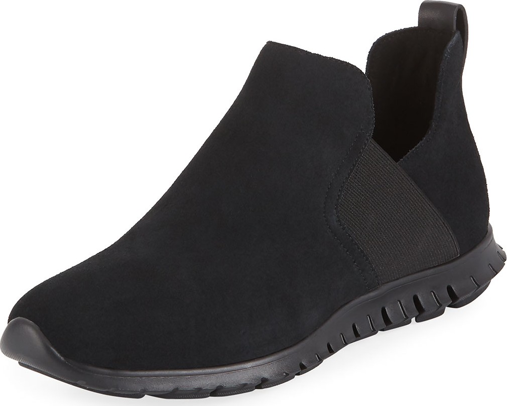 Cole Haan Zerogrand Suede Slip-On Sneakers, Black