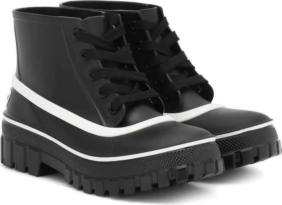 Givenchy Glaston lace-up rubber rain boots