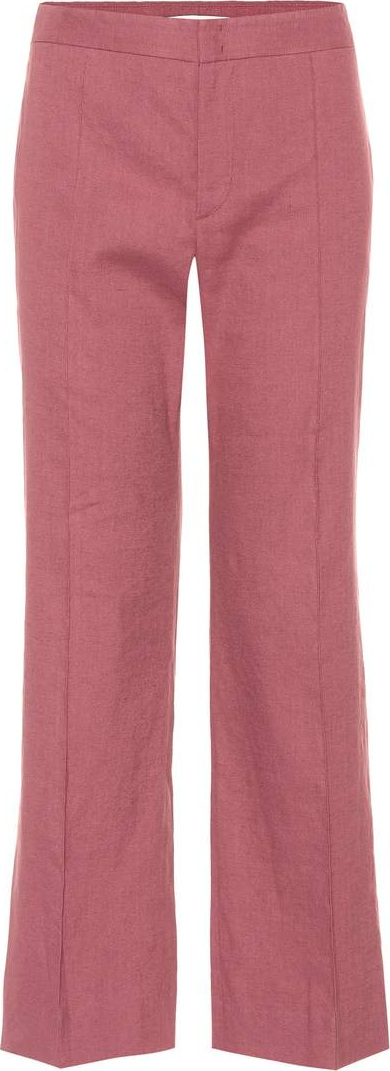 Isabel Marant Etoile Oxy linen-blend cropped trousers