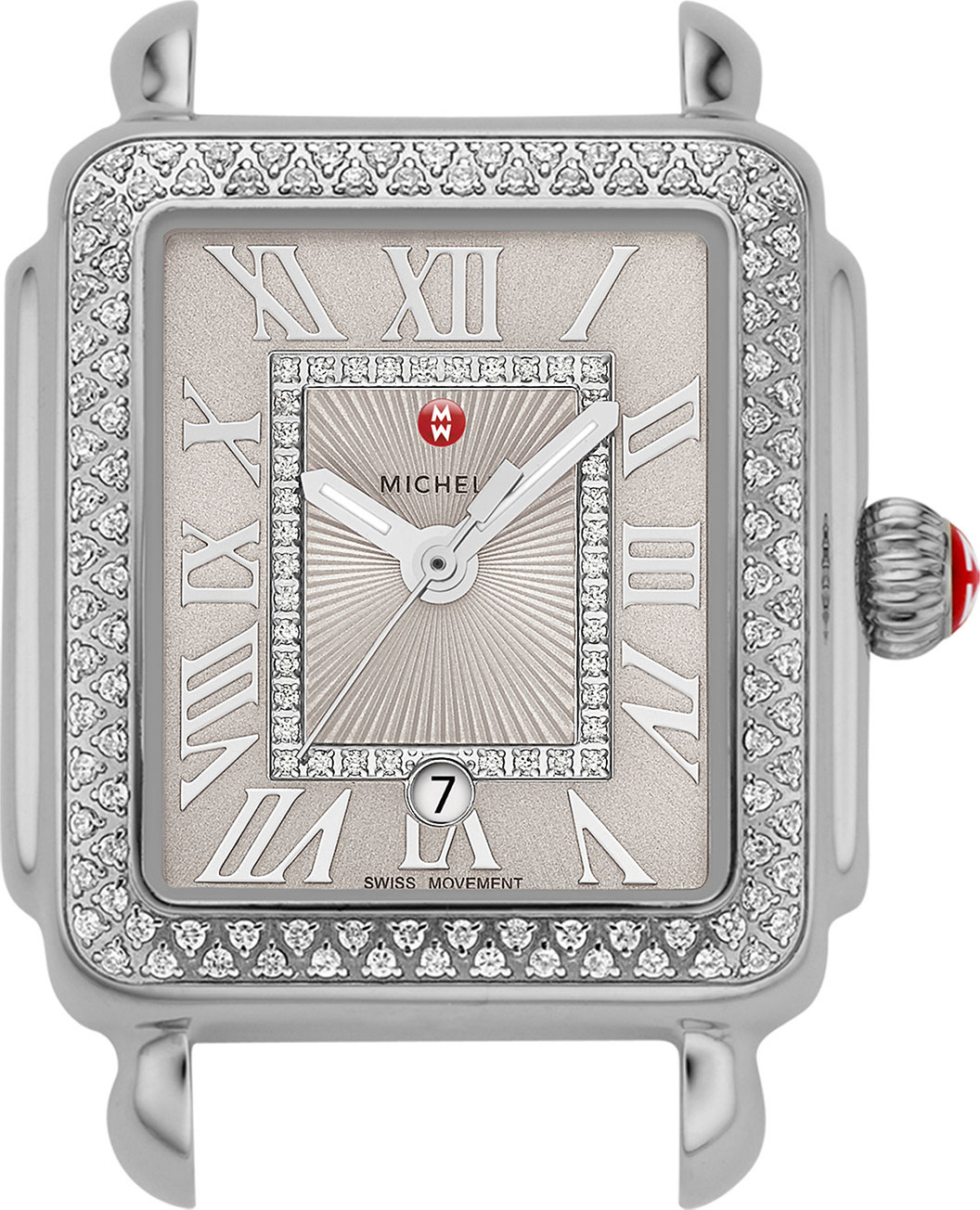 MICHELE Deco Madison Mid Diamond Watch Head, Silvertone