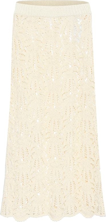 Jil Sander Crochet lace midi skirt