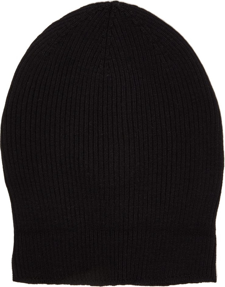 Rick Owens Ribbed wool beanie hat