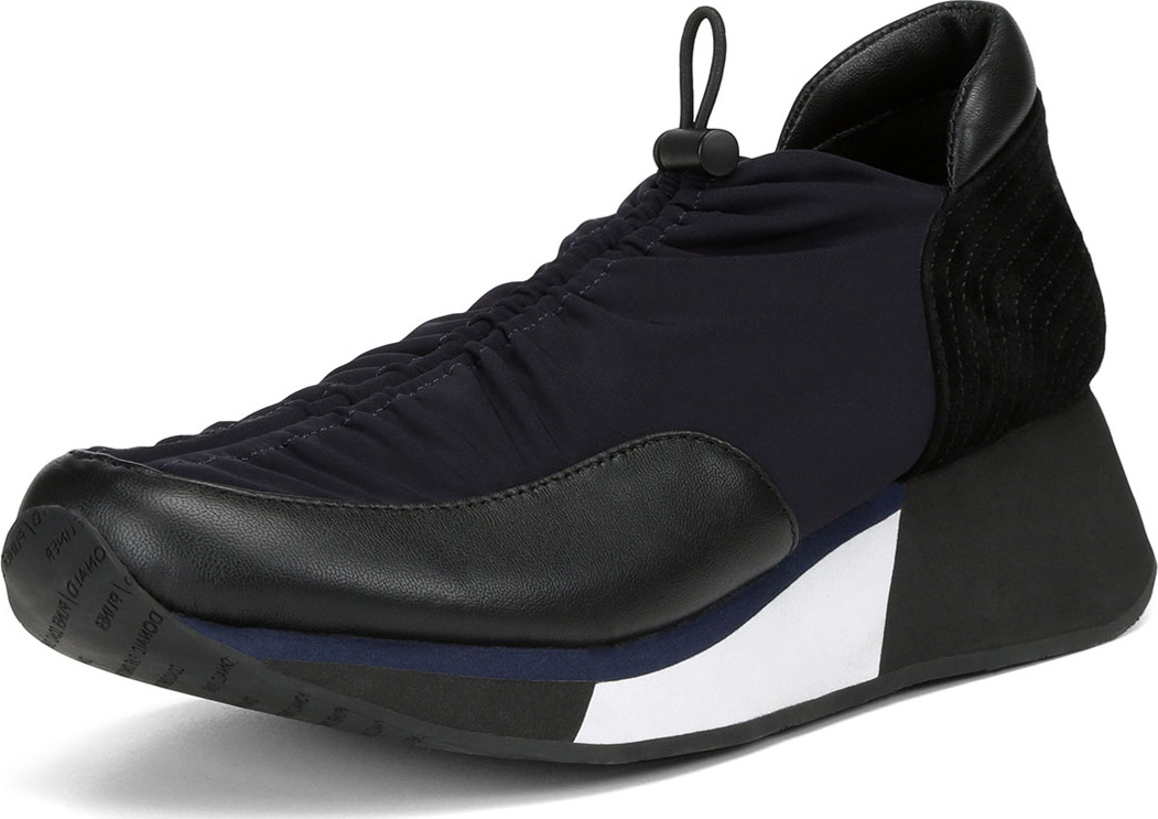Donald J Pliner Prinze-D Pull-Tab Crepe Elastic Sneakers