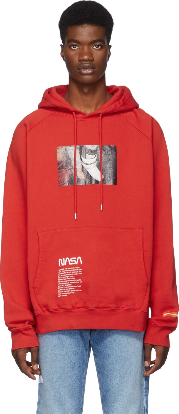 Heron Preston Red Photo Hoodie