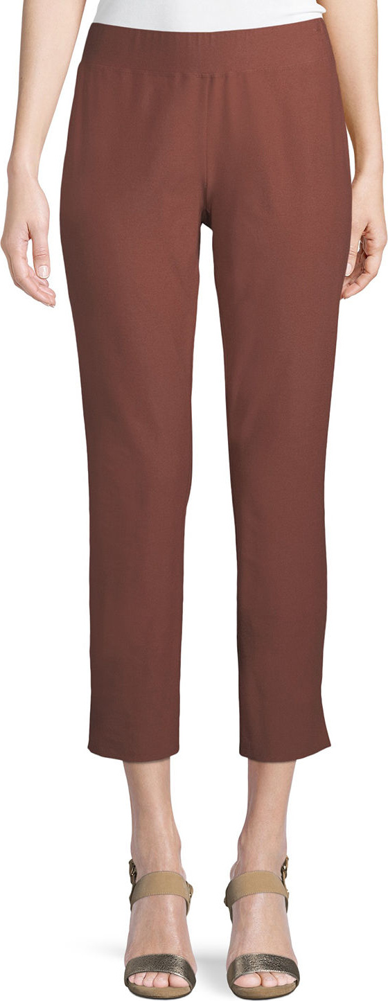 Eileen Fisher Washable Stretch-Crepe Slim Pants