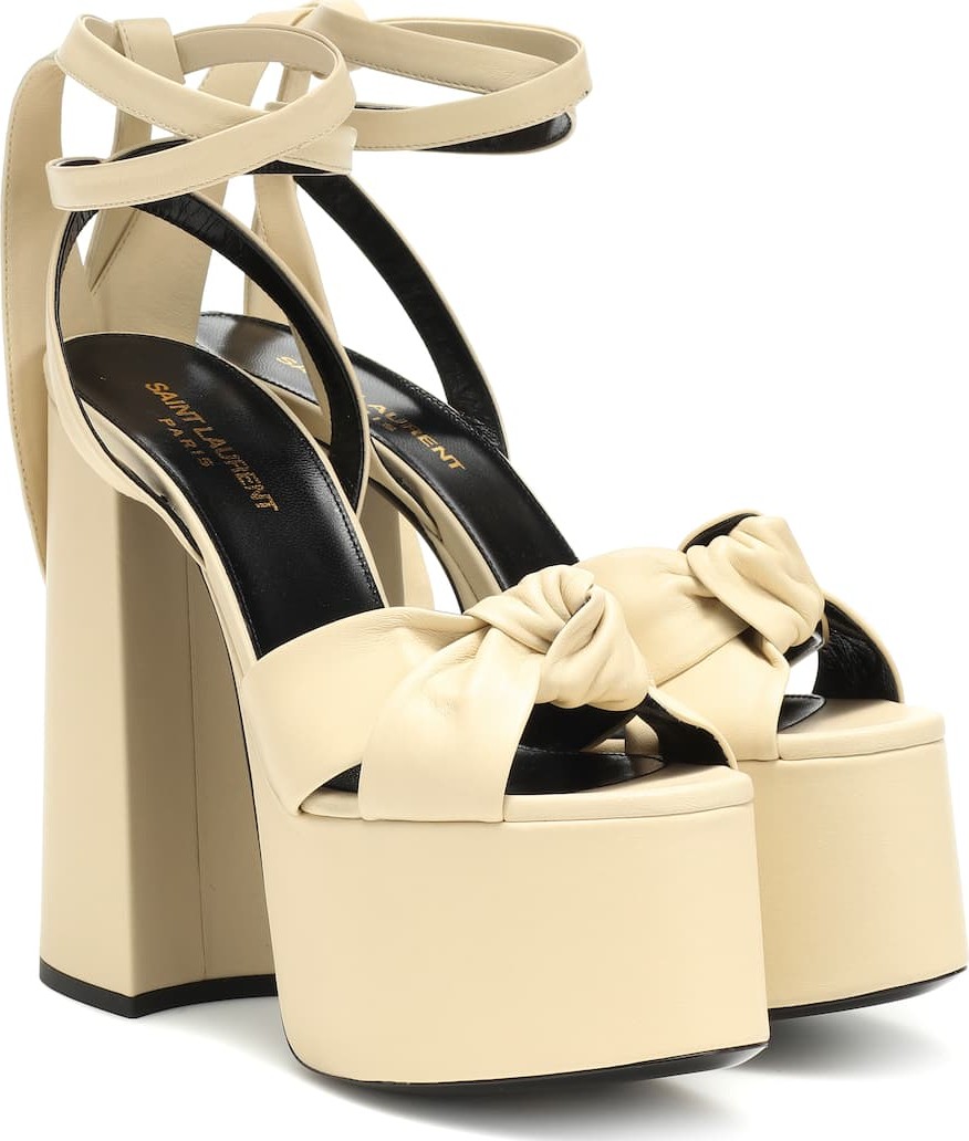 Saint Laurent Paige 145 plateau leather sandals