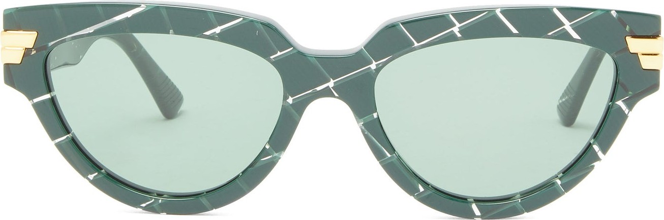 Bottega Veneta Intrecciato cat-eye acetate sunglasses