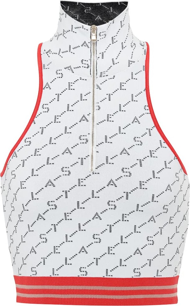 Stella McCartney Logo intarsia crop top