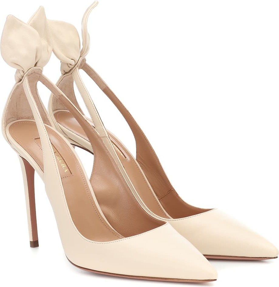 Aquazzura Deneuve 105 leather pumps
