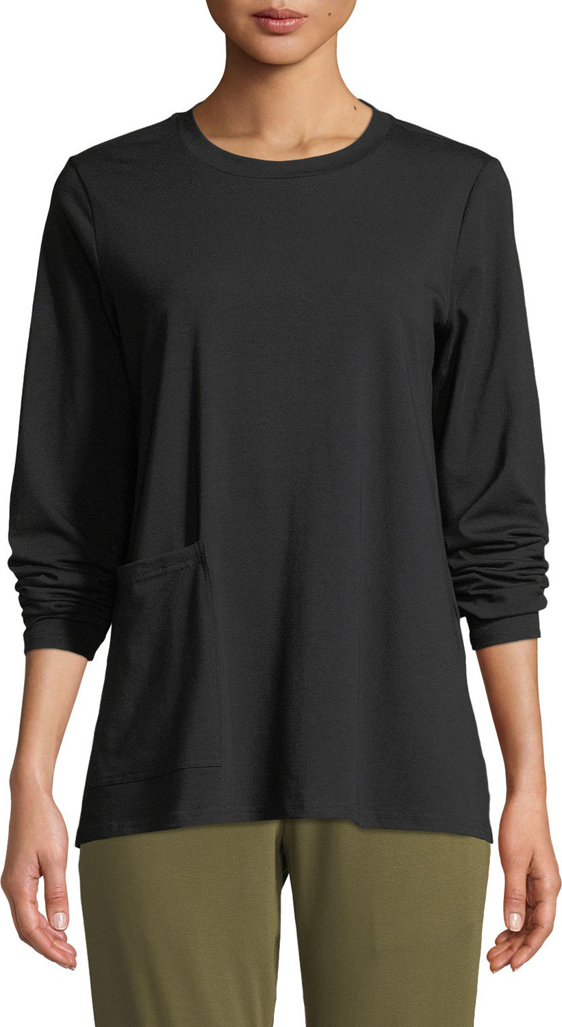 Eileen Fisher Organic Cotton Jersey Pocket Top