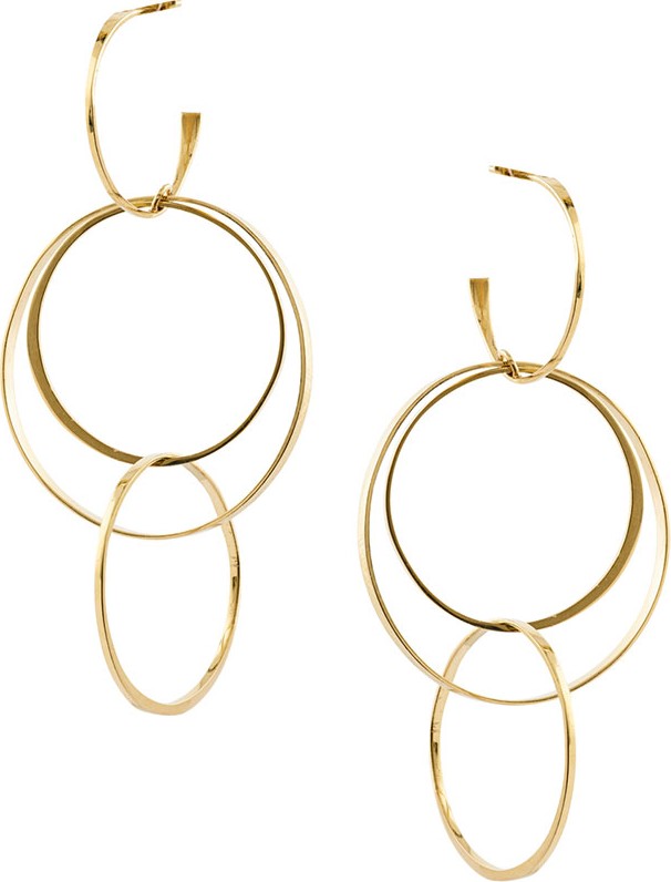 Lana Bond Medium 14K Interlocking Flat Hoop Earrings
