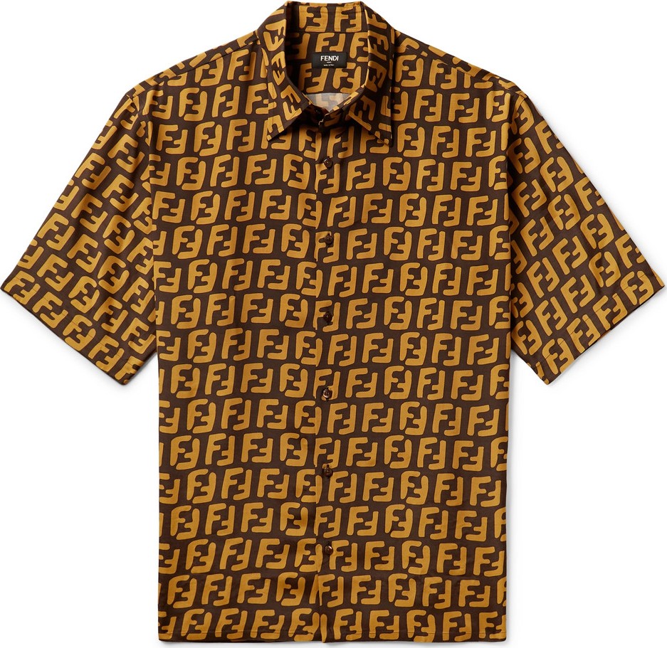 Fendi Logo-Print Woven Shirt