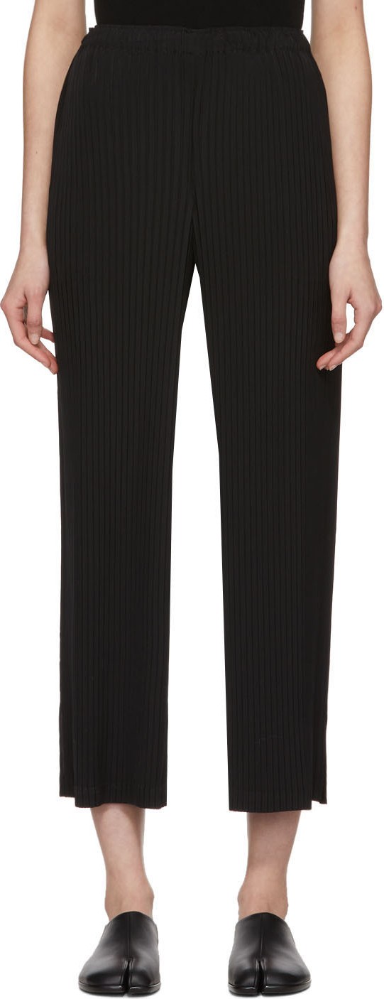 Issey Miyake Black Cuddle Pleat Trousers