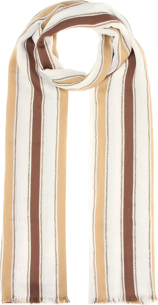 Brunello Cucinelli Cotton and linen-blend scarf